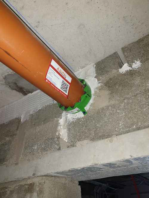 Fire stopping around pipes - fsi collar